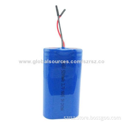 Lithium-ion Batteries, 3.7V/5,400mAh, for Flashlight